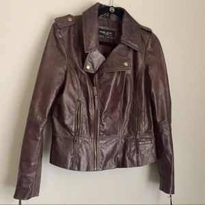 Moto style Leather Jacket